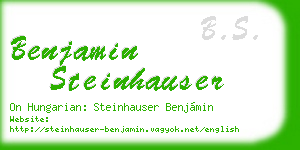 benjamin steinhauser business card